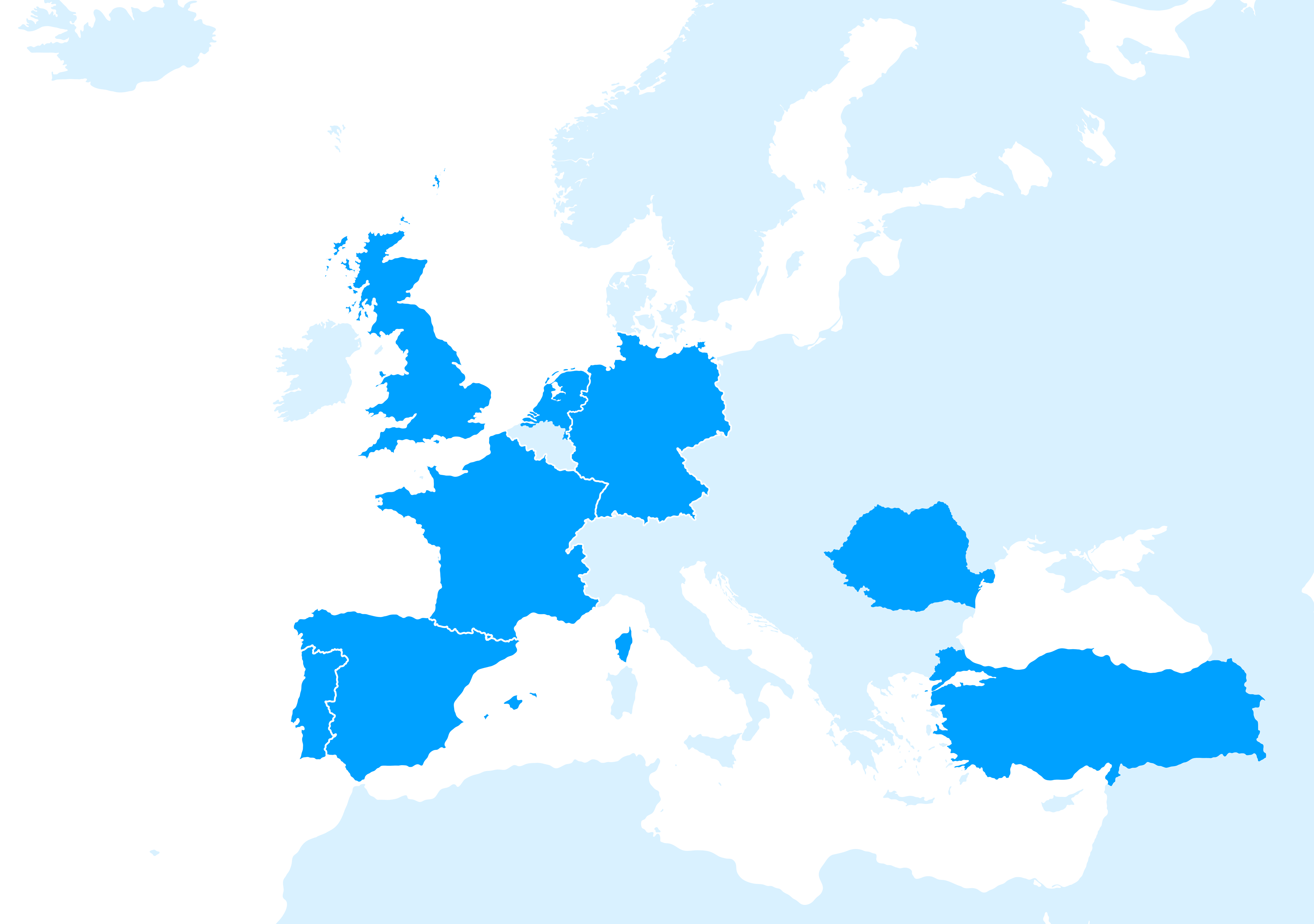 European coverage by Skills in Healthcare